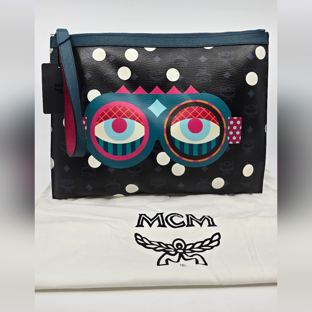 Mcm X Craig & Karl 'Beyond Snowdome' Coated Canvas Clutch